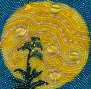 Gold Moon beadwork