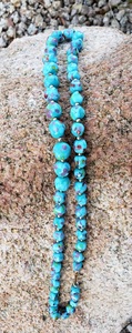 Turquoise blue art glass beads