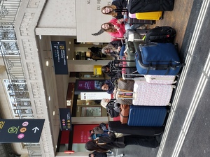 Part of my cohort in the Paris train station. 