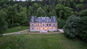 Aerial view of Chateau d'Orquevaux, France, from Google article